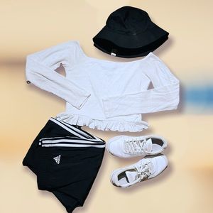 Crop Off-the-Shoulder Sweater